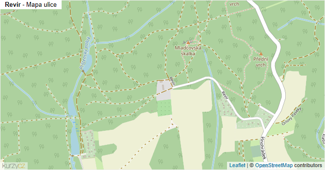 Revír - mapa ulice