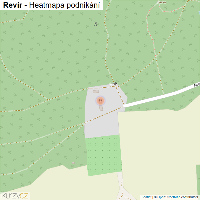 Mapa Revír - Firmy v ulici.