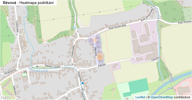 Révová - mapa podnikání