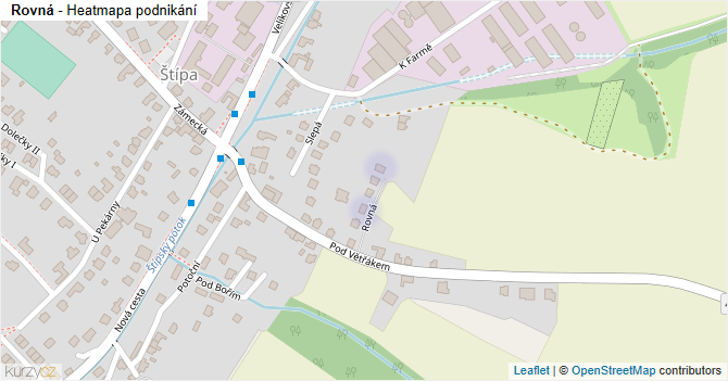 Rovná - mapa podnikání