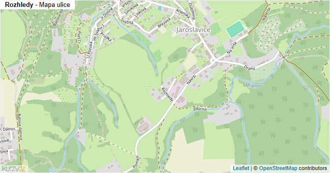 Rozhledy - mapa ulice