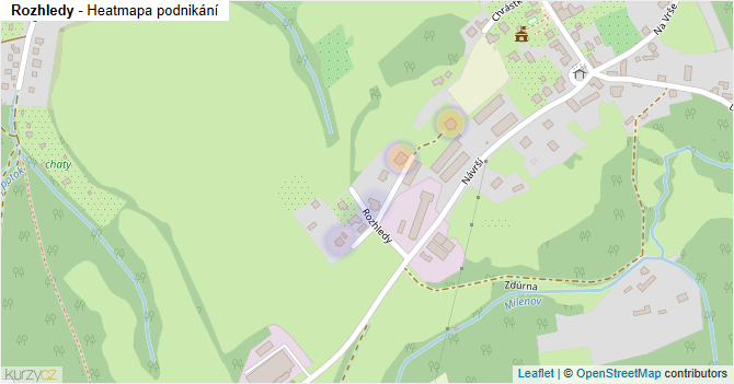 Rozhledy - mapa podnikání
