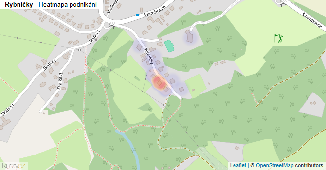 Rybníčky - mapa podnikání