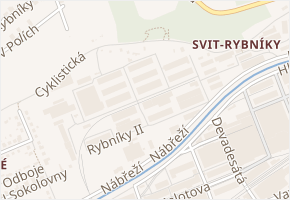 Rybníky VI v obci Zlín - mapa ulice