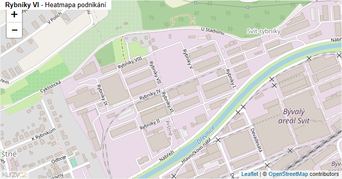 Rybníky VI - mapa podnikání