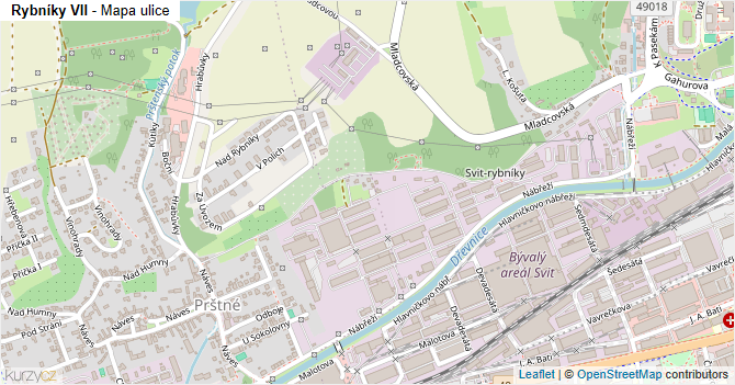 Rybníky VII - mapa ulice
