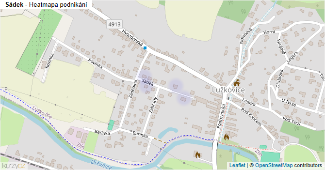 Sádek - mapa podnikání