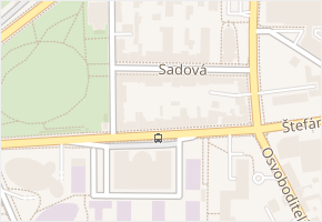 Sadová v obci Zlín - mapa ulice