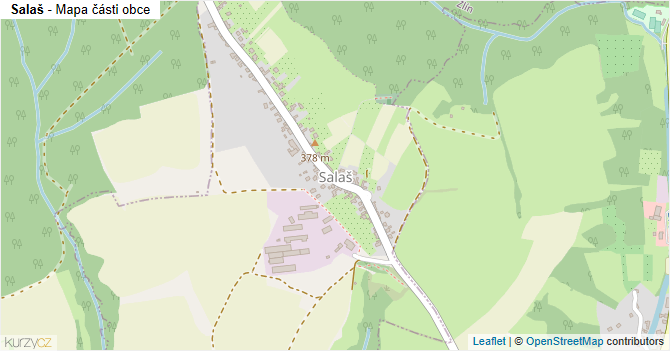Salaš - mapa části obce