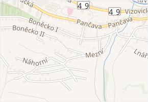Šípková v obci Zlín - mapa ulice