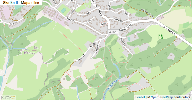 Skalka II - mapa ulice