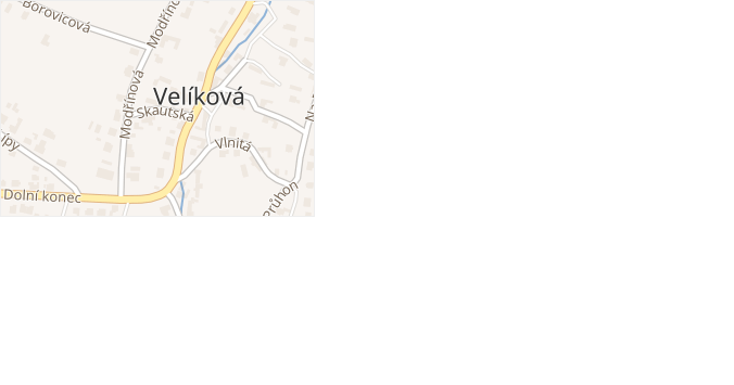 Skautská v obci Zlín - mapa ulice