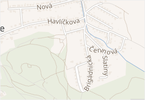 Slatiny v obci Zlín - mapa ulice