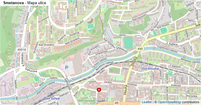 Smetanova - mapa ulice
