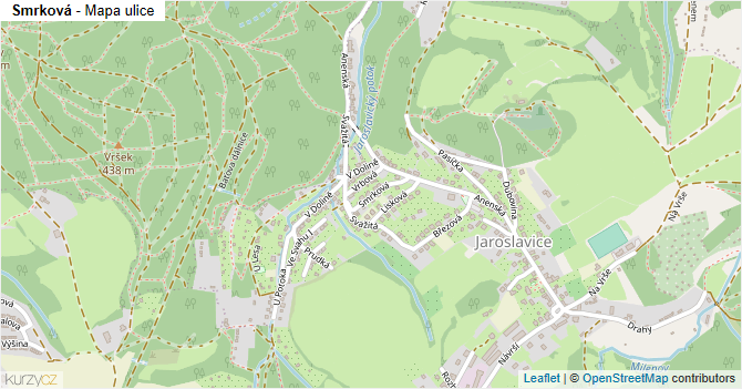 Smrková - mapa ulice