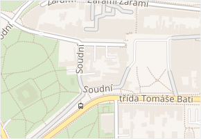 Soudní v obci Zlín - mapa ulice