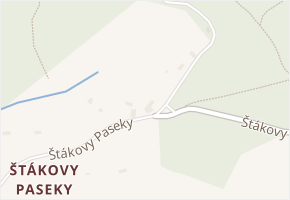 Štákovy Paseky v obci Zlín - mapa ulice