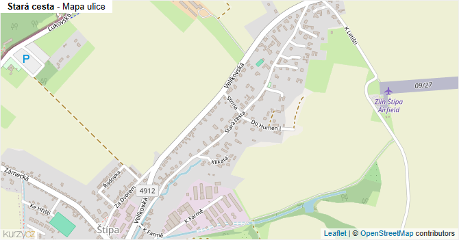 Stará cesta - mapa ulice
