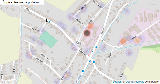 Štípa - mapa podnikání