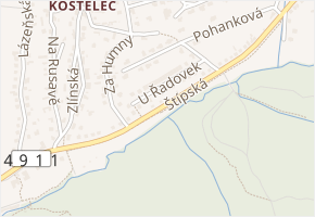 Štípská v obci Zlín - mapa ulice