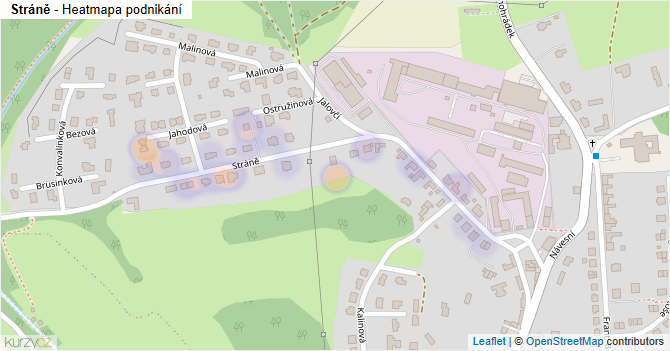 Stráně - mapa podnikání