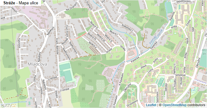 Stráže - mapa ulice