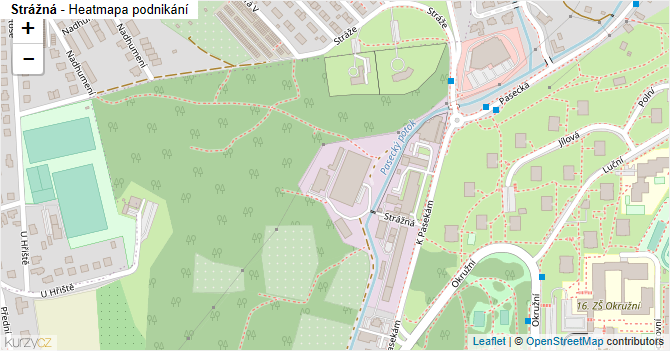 Strážná - mapa podnikání