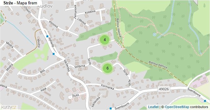 Strže - mapa firem