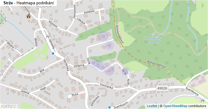 Strže - mapa podnikání