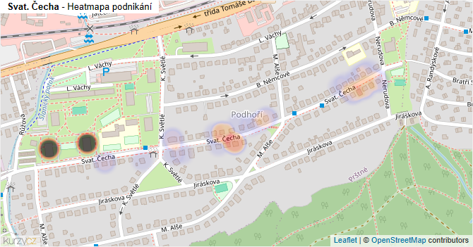 Svat. Čecha - mapa podnikání