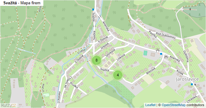 Svažitá - mapa firem
