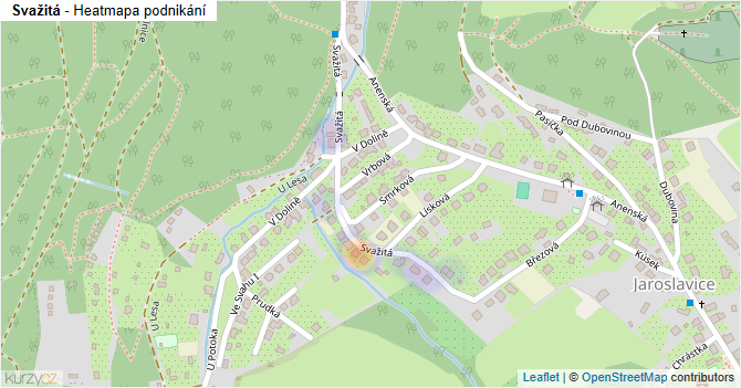 Svažitá - mapa podnikání