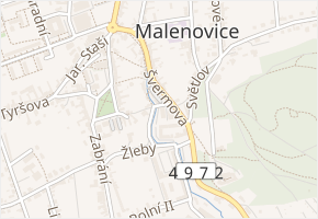 Švermova v obci Zlín - mapa ulice