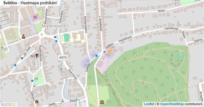 Světlov - mapa podnikání