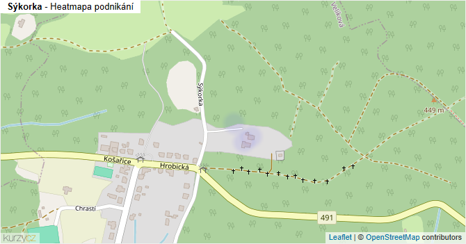 Sýkorka - mapa podnikání
