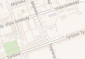 třída Svobody v obci Zlín - mapa ulice