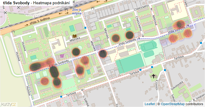 třída Svobody - mapa podnikání
