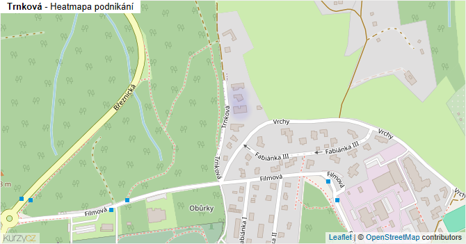 Trnková - mapa podnikání