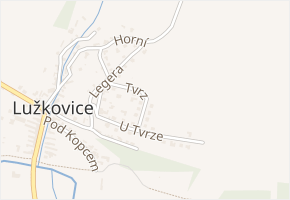 Tvrz v obci Zlín - mapa ulice