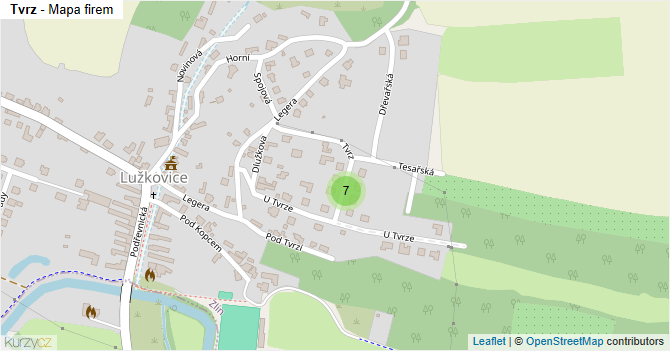 Tvrz - mapa firem
