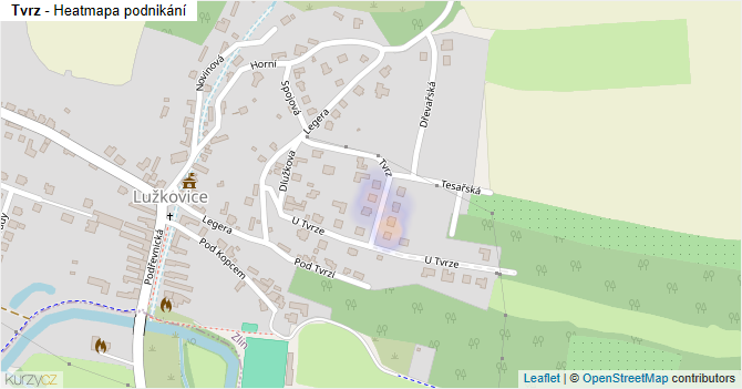 Tvrz - mapa podnikání