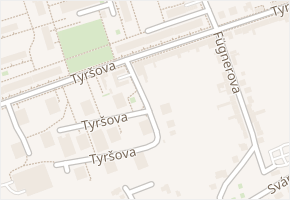 Tyršova v obci Zlín - mapa ulice
