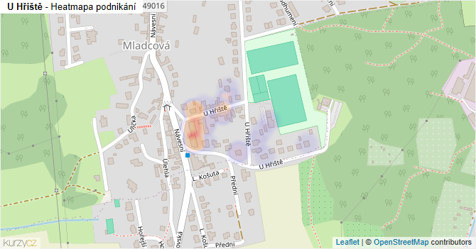 U Hřiště - mapa podnikání