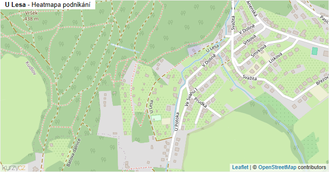 U Lesa - mapa podnikání