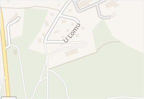 U Lomu v obci Zlín - mapa ulice