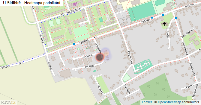 U Sídliště - mapa podnikání
