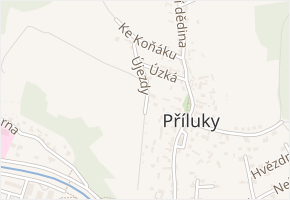 Újezdy v obci Zlín - mapa ulice
