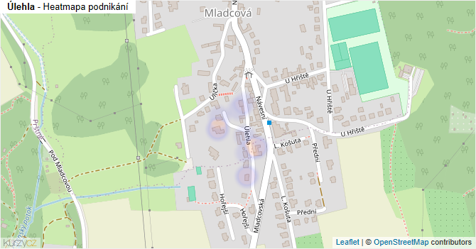 Úlehla - mapa podnikání