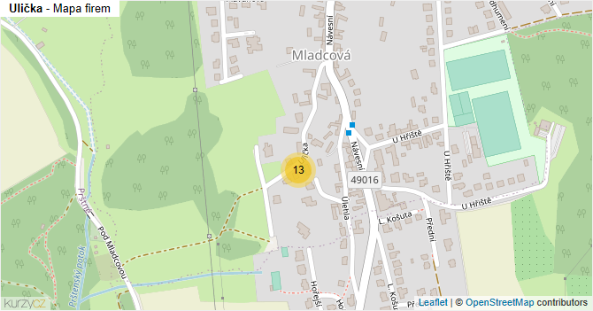 Ulička - mapa firem