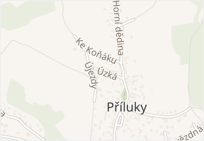 Úzká v obci Zlín - mapa ulice